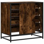 vidaXL Commode chêne fumé 70x41x70 cm bois d'ingénierie