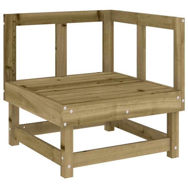 vidaXL Canapé d'angle de jardin bois de pin imprégné