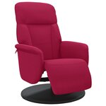 vidaXL Fauteuil inclinable avec repose-pied rouge bordeaux velours