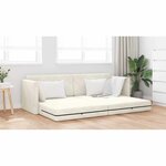 vidaXL Canapé-lit Crème 213 x 76 x 77 cm Velours