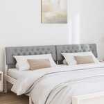 vidaXL Tête de lit capitonnée Gris clair 200 cm Pin massif