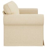 vidaXL Canapé Crème 215 x 82 x 80 cm tissu