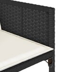vidaXL Ensemble à manger de jardin coussins 7Pièces Noir Résine tressée