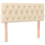 vidaXL Tête de lit Crème 100x7x78/88 cm Tissu