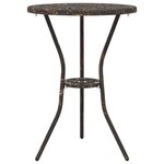 vidaXL Ensemble bistro de jardin 3 pc Bronze Aluminium