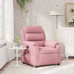 vidaXL Fauteuil de massage inclinable rose velours
