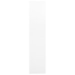vidaXL Armoire de bureau Blanc 90x40x180 cm Acier et verre trempé