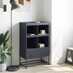 vidaXL Buffet haut anthracite 68x39x111 5 cm acier