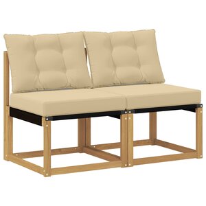 vidaXL 2 Pièce Sofa de milieu extérieur