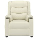 vidaXL Fauteuil de massage électrique Crème Similicuir