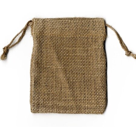 4 Pochettes Personnalisable Jute - 9X11.5 Cm - Toile