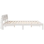 vidaXL Cadre de lit avec des lumières à LED Blanc 200 x 200 cm bois