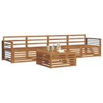 vidaXL Ensemble de canapés d'extérieur 5 Pièces Naturel