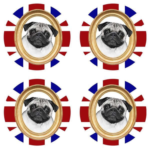 Set de 4 dessous de verres uk carlin