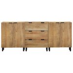 vidaXL Buffets 3 Pièces marron 60x33x75 cm bois massif de manguier