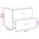vidaXL Meuble de Salle de Bain Suspendu Gris béton 62 5 x 44 5 x 50 cm