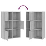 vidaXL Armoire de rangement Sonoma gris 60x29 5x90 cm