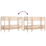 vidaXL Lit superposé sans matelas 75x190 cm bois de pin massif