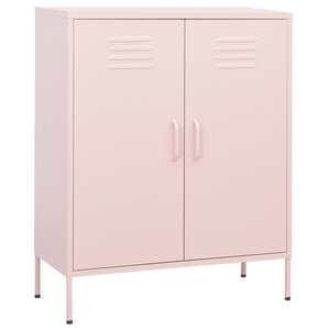 vidaXL Armoire de rangement Rose 80x35x101 5 cm Acier