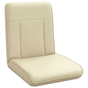 vidaXL Fauteuil de sol ajustable Crème Simili cuir
