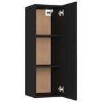vidaXL Meubles TV 2 Pièces Noir 30 5x30x90 cm Bois d’ingénierie
