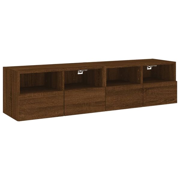 vidaXL Meubles TV muraux 2 Pièces chêne marron 60x30x30cm bois ingénierie