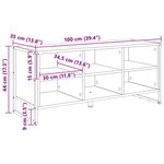 vidaXL Cabinet à chaussures Sonoma 60 x 35 x 44 cm Bois d'ingénierie