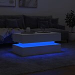 vidaXL Table basse avec lumières LED blanc 90x50x40 cm