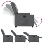 vidaXL Fauteuil inclinable électrique Gris Similicuir