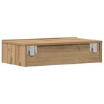 vidaXL Table de chevet chêne artisanal 60x35 cm bois d’ingénierie