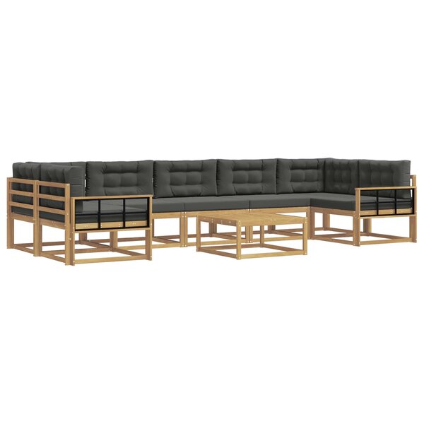 vidaXL Ensemble de canapés d'extérieur 6 pc Blanc et anthracite