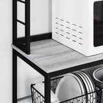 vidaXL Étagère de cuisine Gris Sonoma 80 x 40 x 168 cm