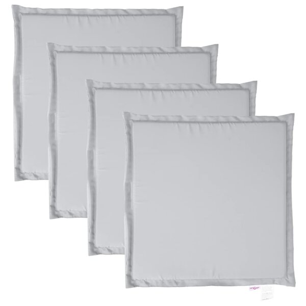 vidaXL Coussins de siège de jardin lot de 4 gris clair 45x45x2cm carré