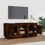 vidaXL Meuble TV chêne fumé 102x35x45 cm bois d'ingénierie