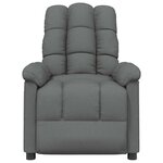 vidaXL Fauteuil inclinable Gris foncé Tissu
