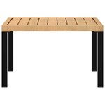 vidaXL Table basse de jardin noir 65x65x40 cm aluminium