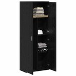 vidaXL Haut Armoire Chêne noir 70 x 33 5 x 180 cm Bois d'ingénierie