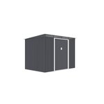 Abri de jardin en métal 4,72 m² - Kit d'ancrage inclus - Gris anthracite