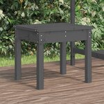 vidaXL Banc de jardin gris 50x44x45 cm bois massif de pin