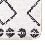vidaXL Tapis lavable antidérapant 160x230 cm noir et blanc