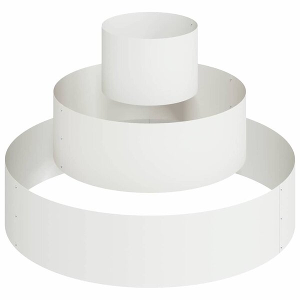 vidaXL Cache-pot de jardin Blanc 90 x 90 x 20 cm Acier laminé à froid