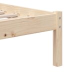 vidaXL Cadre de lit Bois de pin massif 90x200 cm