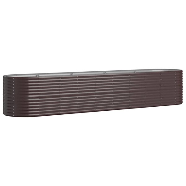 vidaXL Lit surélevé de jardin Acier galvanisé marron