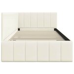vidaXL Cadre de lit d'angle avec tête de lit Crème 90 x 200 cm Velours