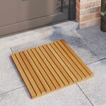 vidaXL Tapis de bain Uni Marron 50 x 50 cm bois
