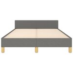 vidaXL Cadre de lit avec tête de lit Gris foncé 120x200 cm Tissu