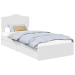 vidaXL Lit de Rangement Blanc 70 x 190 cm Bois d'ingénierie