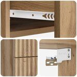 vidaXL Cabinet de chevet mural Chêne artisanal 34 5 x 33 x 40 cm