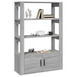 vidaXL Buffet Sonoma gris 80x30x119 5 cm Bois d'ingénierie