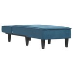 vidaXL Chaise longue bleu velours